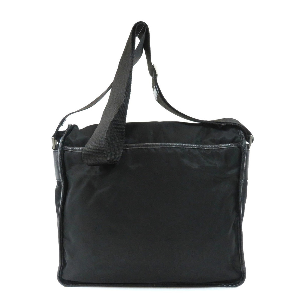 Prada bag Tessuto leather Black messenger Saffiano